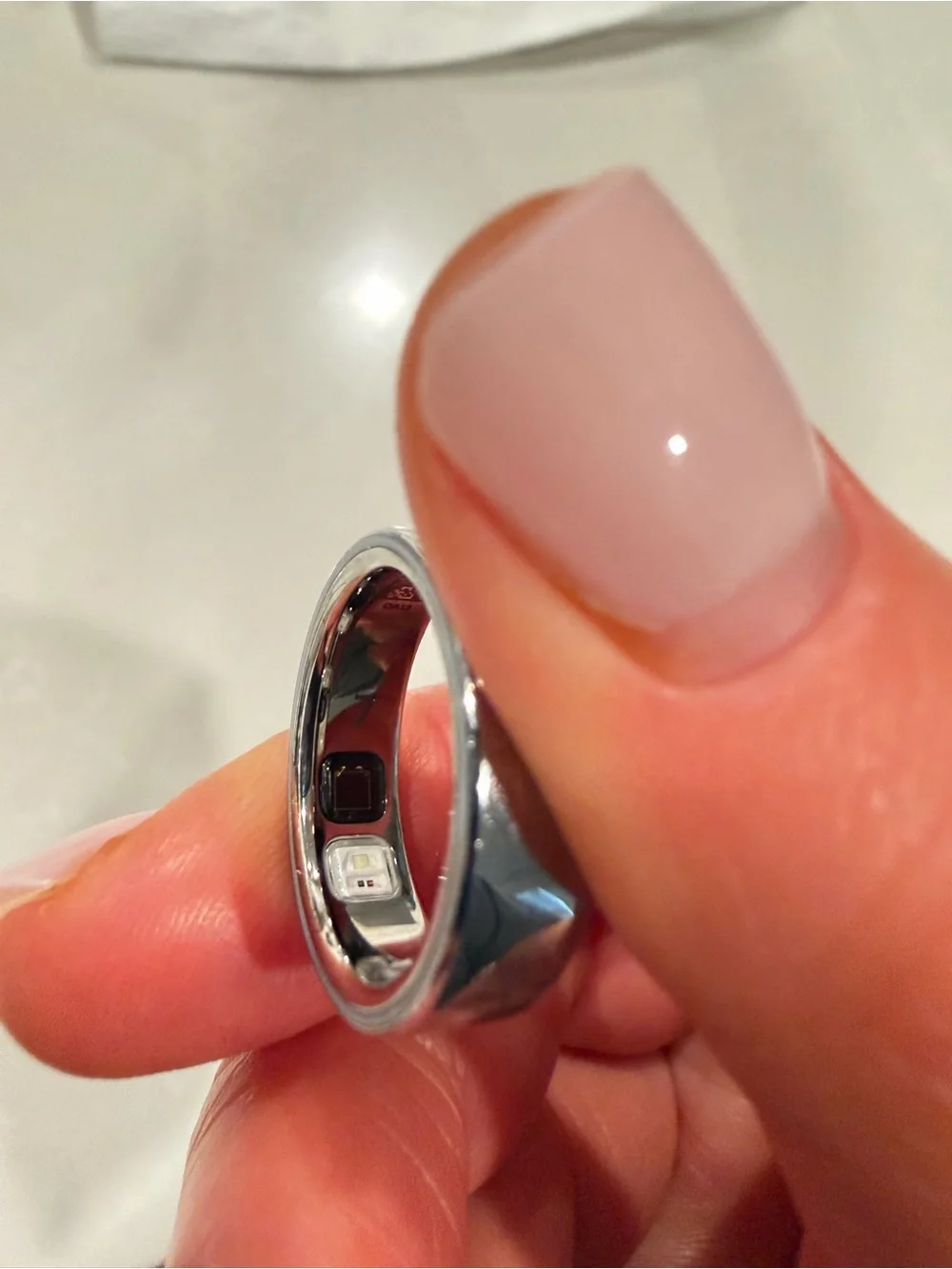 Oura 5 Silver Tone Metallic Smart Ring